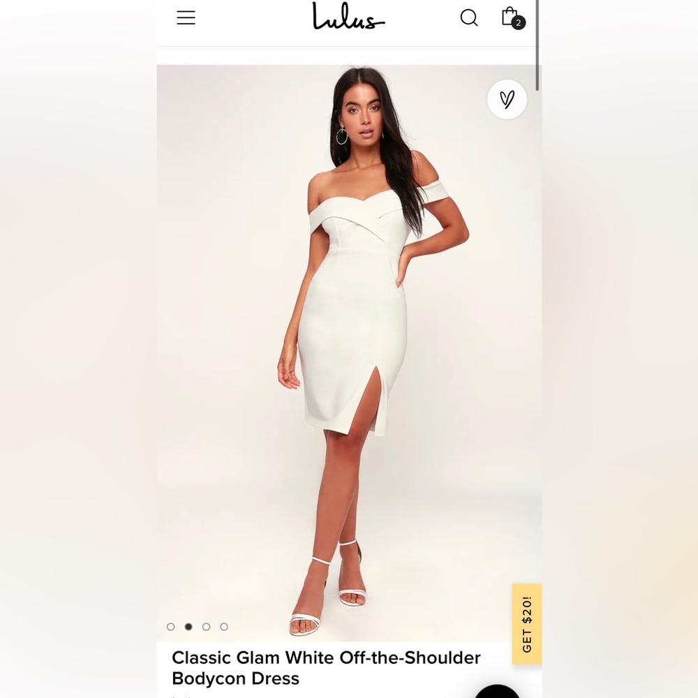 Lulus off the shoulder white dress